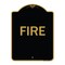 Signmission Designer Series Sign-Fire, Black & Gold Aluminum Architectural Sign, 18" x 24", BG-1824-23966 A-DES-BG-1824-23966 - alternate 1